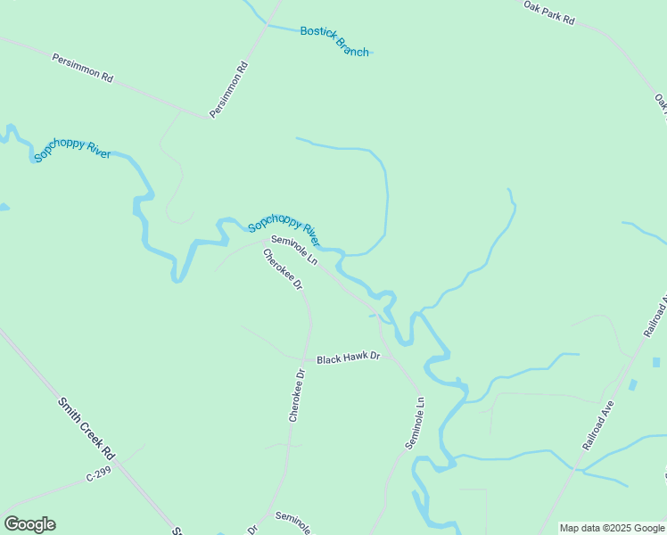 map of restaurants, bars, coffee shops, grocery stores, and more near 437 Seminole Lane in Sopchoppy