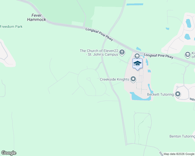map of restaurants, bars, coffee shops, grocery stores, and more near Veterans Parkway in Saint Johns