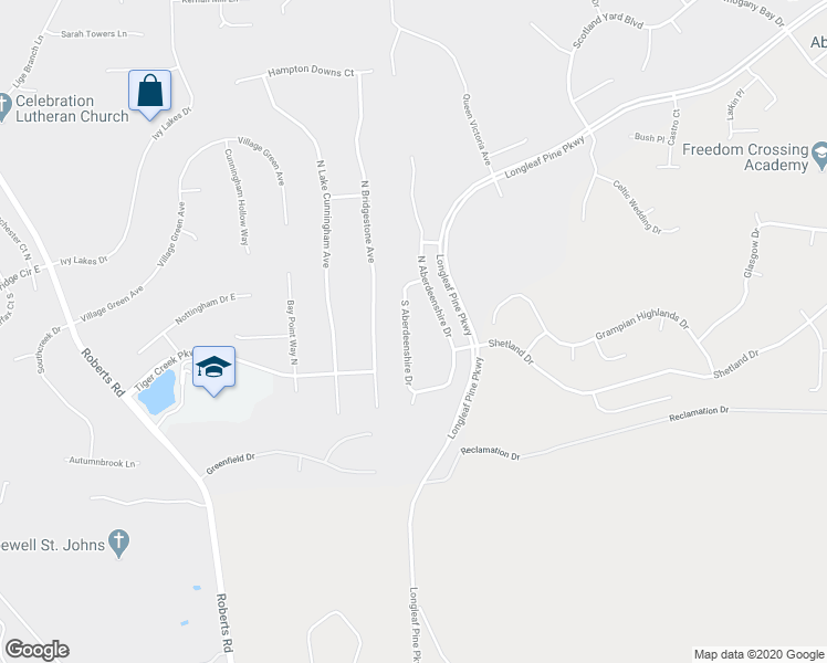 map of restaurants, bars, coffee shops, grocery stores, and more near 501 South Aberdeenshire Drive in Fruit Cove