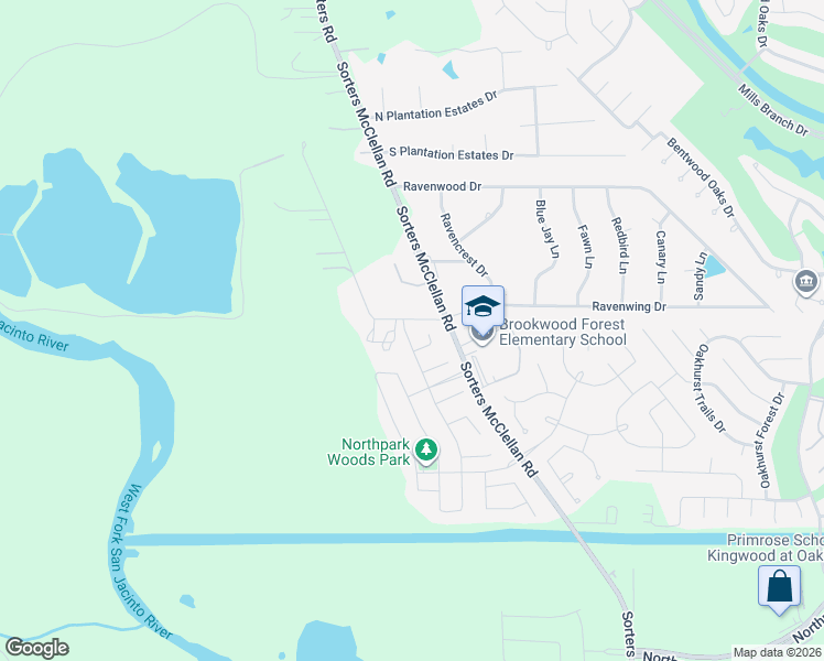 map of restaurants, bars, coffee shops, grocery stores, and more near 19949 Michael Lane in Porter