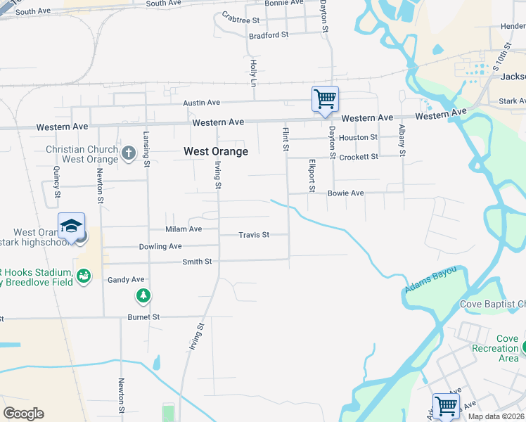 map of restaurants, bars, coffee shops, grocery stores, and more near 611 Sherrill Street in West Orange