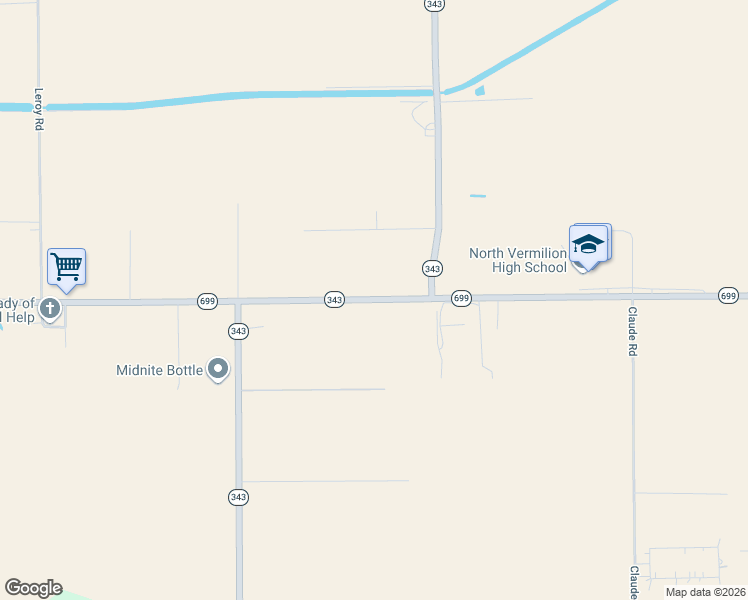 map of restaurants, bars, coffee shops, grocery stores, and more near Louisiana 699 in Maurice