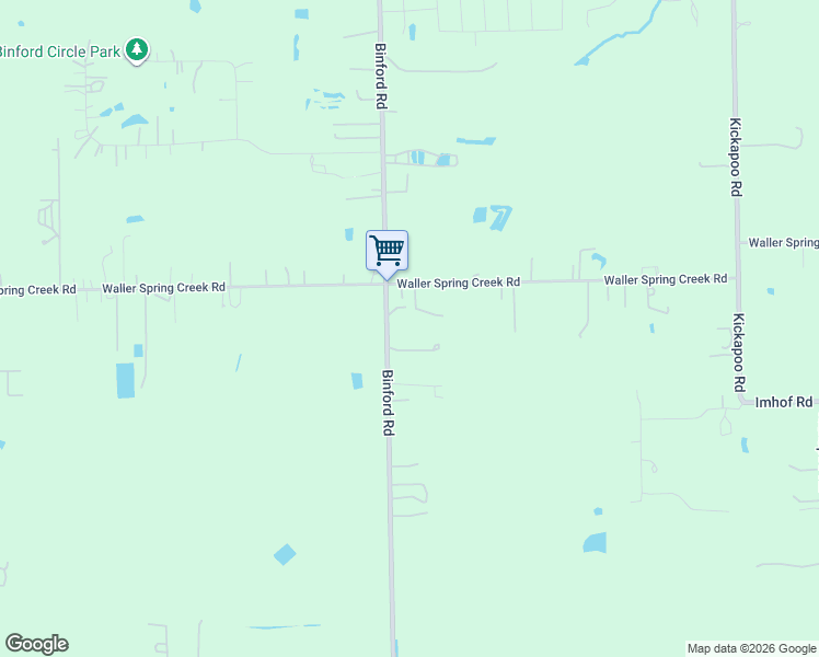 map of restaurants, bars, coffee shops, grocery stores, and more near 20922 Binford Road in Waller