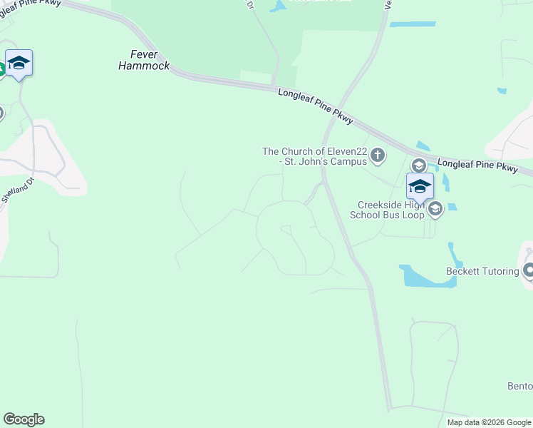 map of restaurants, bars, coffee shops, grocery stores, and more near Veterans Parkway in Saint Johns