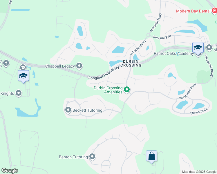 map of restaurants, bars, coffee shops, grocery stores, and more near 112 Burghead Way in Saint Johns