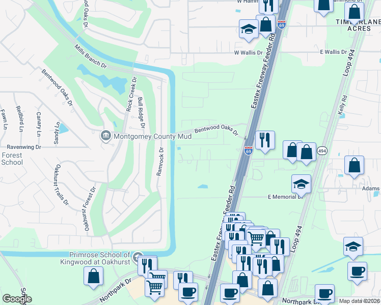 map of restaurants, bars, coffee shops, grocery stores, and more near 21315 West Knox Drive in Porter
