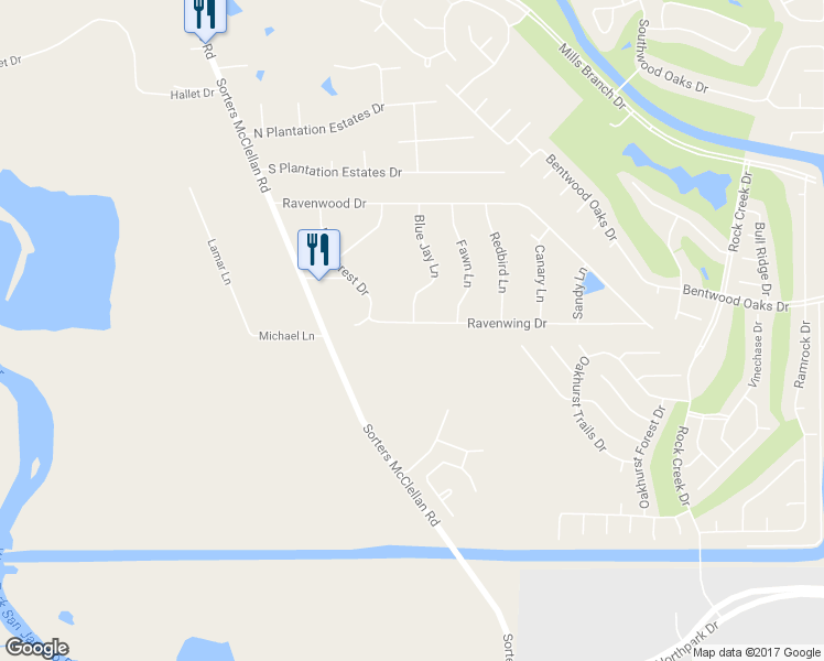 map of restaurants, bars, coffee shops, grocery stores, and more near 20176 Ravenwing Drive in Porter