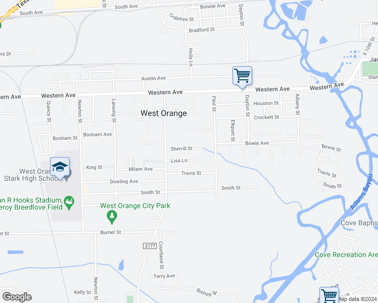 map of restaurants, bars, coffee shops, grocery stores, and more near 611 Sherrill Street in West Orange