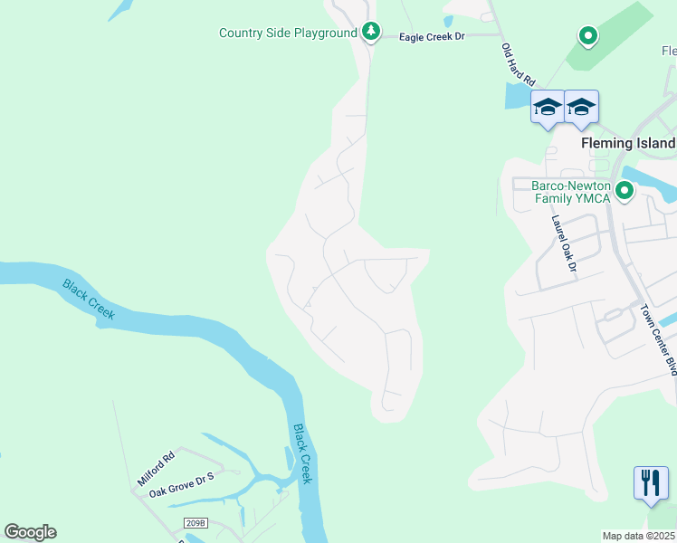map of restaurants, bars, coffee shops, grocery stores, and more near 1965 Summit Ridge Road in Fleming Island