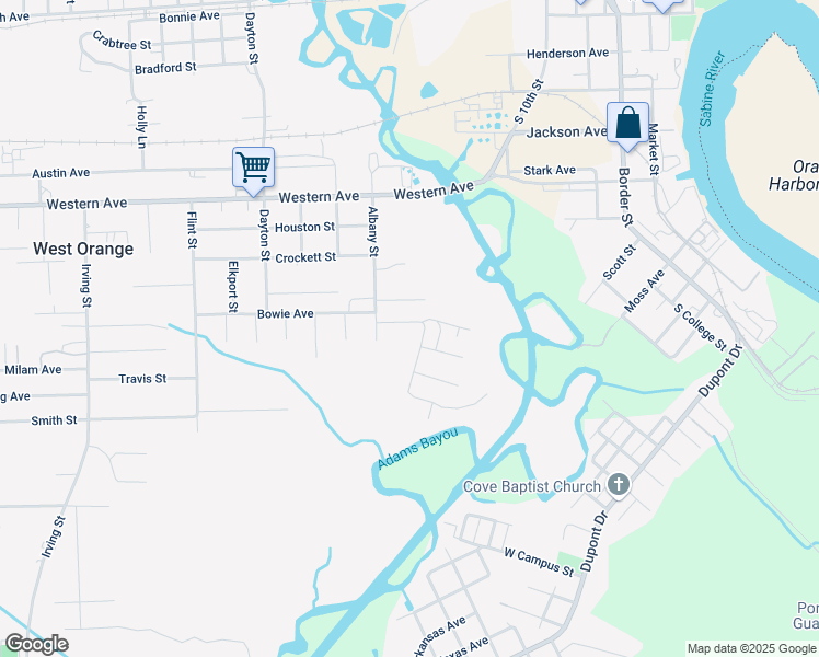 map of restaurants, bars, coffee shops, grocery stores, and more near 1523 Bowie Street in West Orange