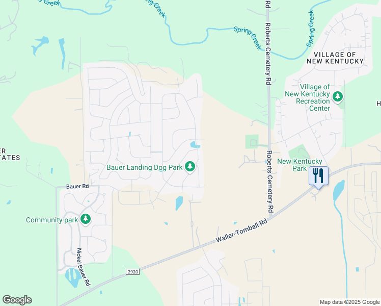 map of restaurants, bars, coffee shops, grocery stores, and more near 22023 Lost Lantern Drive in Harris County
