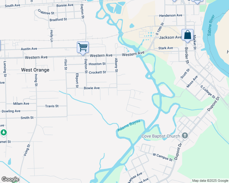 map of restaurants, bars, coffee shops, grocery stores, and more near 1112 Albany St in West Orange