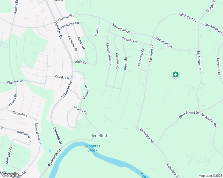 map of restaurants, bars, coffee shops, grocery stores, and more near 117 Nakalele Lane in Bastrop