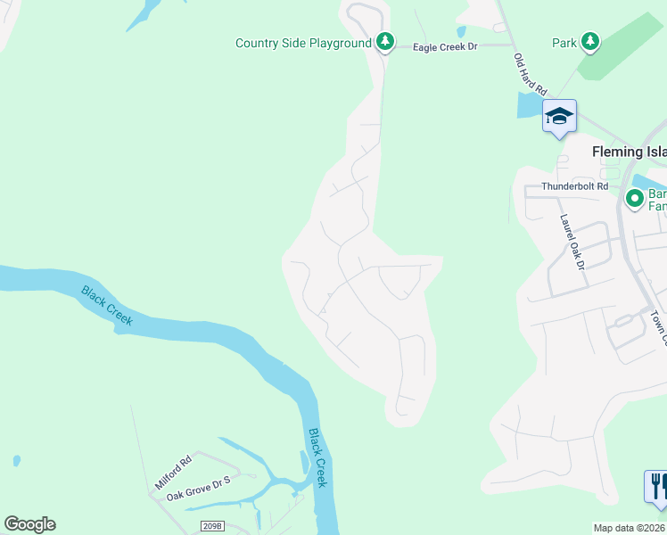 map of restaurants, bars, coffee shops, grocery stores, and more near 2719 Shade Tree Drive in Orange Park