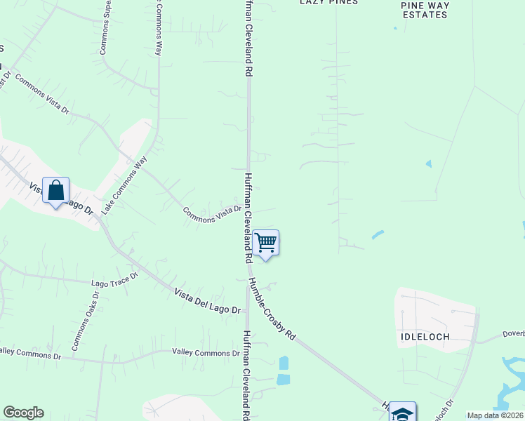 map of restaurants, bars, coffee shops, grocery stores, and more near 29662 Huffman Cleveland Road in Huffman
