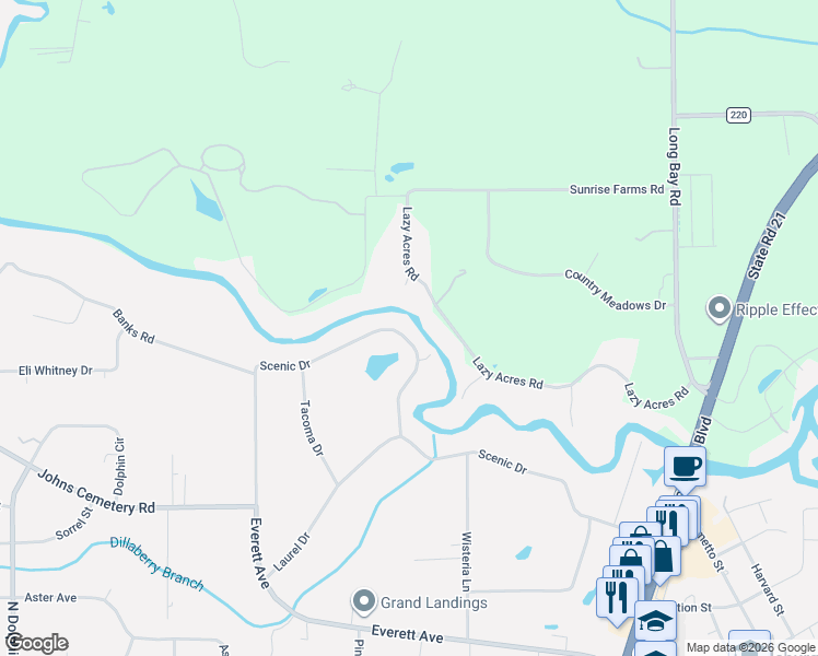 map of restaurants, bars, coffee shops, grocery stores, and more near 4152 Scenic Drive in Middleburg