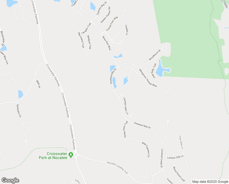 map of restaurants, bars, coffee shops, grocery stores, and more near Pineland Bay Drive in Ponte Vedra Beach