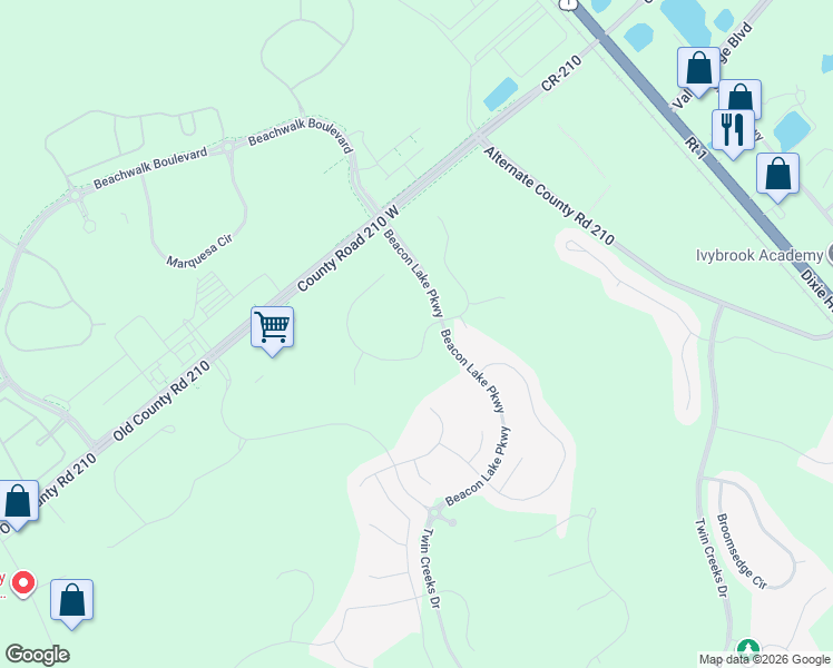 map of restaurants, bars, coffee shops, grocery stores, and more near 26 Hutchinson Lane in St. Augustine