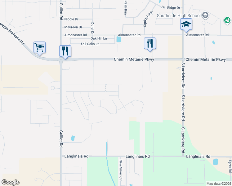 map of restaurants, bars, coffee shops, grocery stores, and more near 533 Cautillion Drive in Youngsville