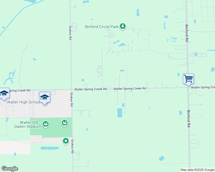 map of restaurants, bars, coffee shops, grocery stores, and more near 30724 Waller Spring Creek Road in Waller