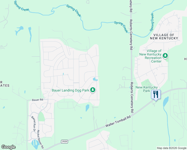 map of restaurants, bars, coffee shops, grocery stores, and more near 22023 Lost Lantern Drive in Hockley