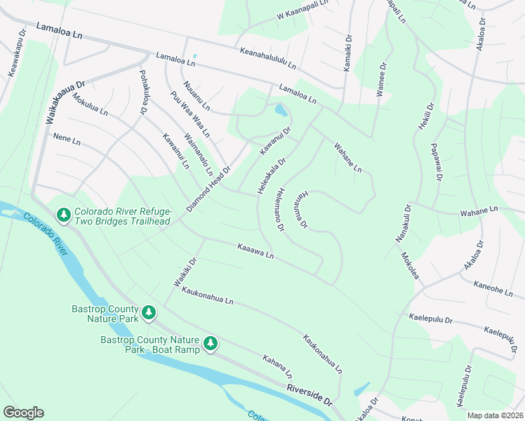 map of restaurants, bars, coffee shops, grocery stores, and more near 189 Haleakala in Bastrop