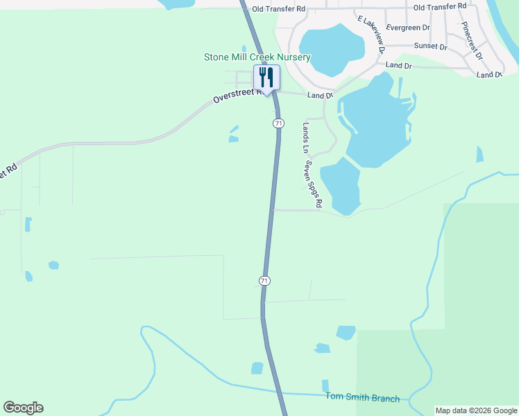 map of restaurants, bars, coffee shops, grocery stores, and more near 2881 Florida 71 in Wewahitchka