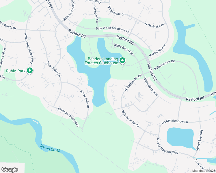 map of restaurants, bars, coffee shops, grocery stores, and more near 5406 Balsam Fir Court in Spring