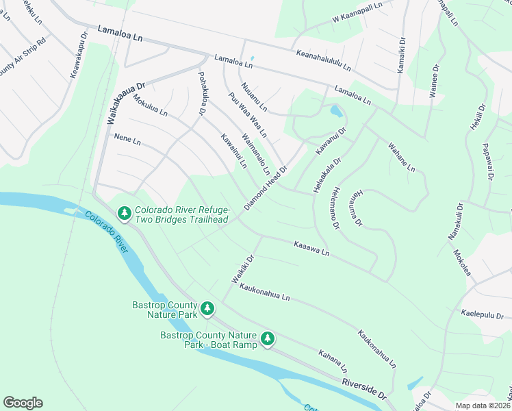 map of restaurants, bars, coffee shops, grocery stores, and more near 223 Mokulua Lane in Bastrop