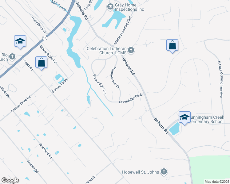map of restaurants, bars, coffee shops, grocery stores, and more near 1713 Montclair Cove Court in Jacksonville