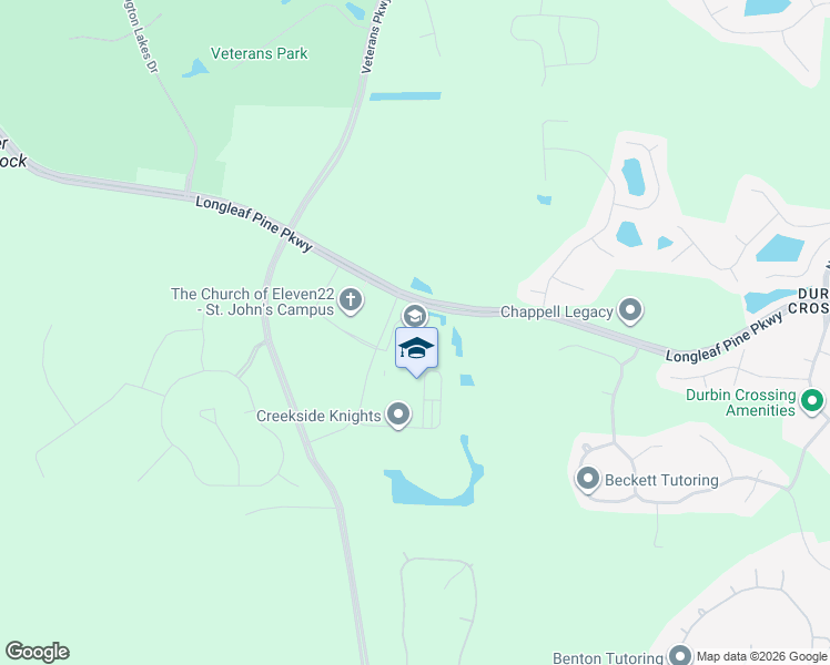 map of restaurants, bars, coffee shops, grocery stores, and more near 100 Knights Lane in Saint Johns