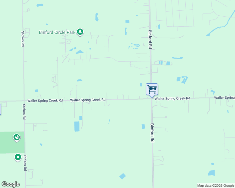 map of restaurants, bars, coffee shops, grocery stores, and more near 30142 Waller Spring Creek Road in Waller