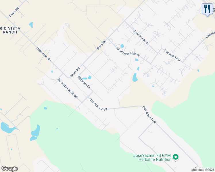 map of restaurants, bars, coffee shops, grocery stores, and more near 139 Chihuahua Drive in Bastrop County