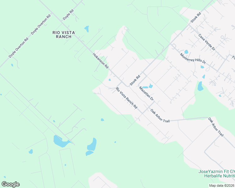 map of restaurants, bars, coffee shops, grocery stores, and more near 128 Rio Vista Ranch Road in Del Valle