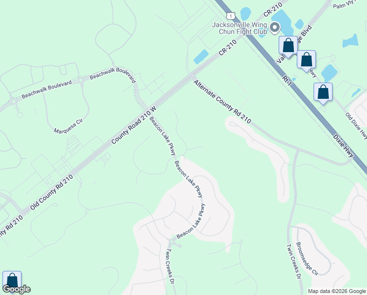 map of restaurants, bars, coffee shops, grocery stores, and more near 107 Fresnel Lane in St. Augustine
