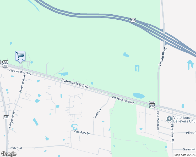 map of restaurants, bars, coffee shops, grocery stores, and more near 46658 U.S. 290 Business in Hempstead