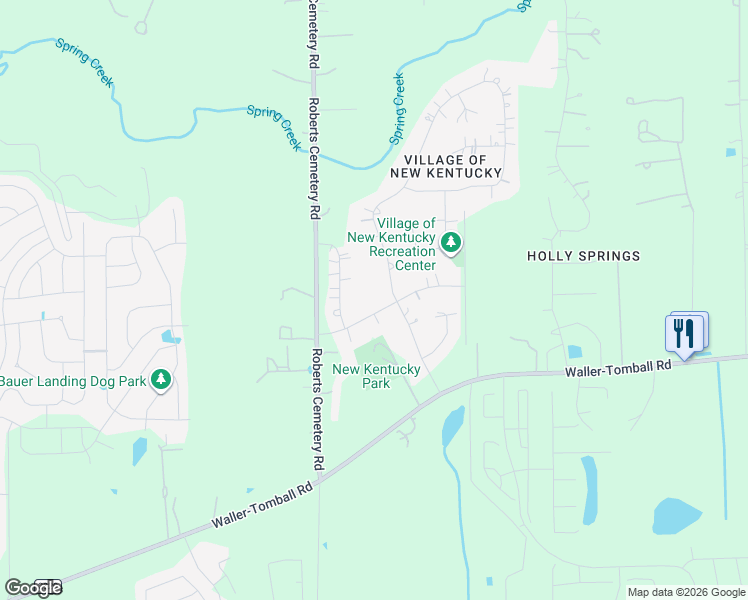 map of restaurants, bars, coffee shops, grocery stores, and more near 20231 New Kentucky Village Drive in Hockley