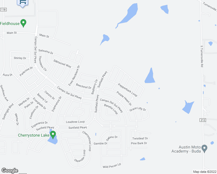 map of restaurants, bars, coffee shops, grocery stores, and more near 155 Purple Heart Trail in Buda