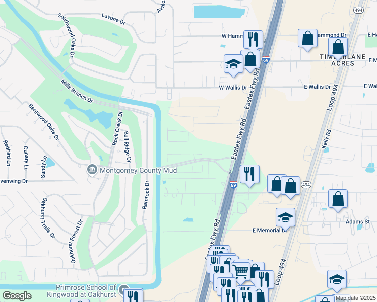 map of restaurants, bars, coffee shops, grocery stores, and more near 21349 Thurston Crossing Drive in Porter