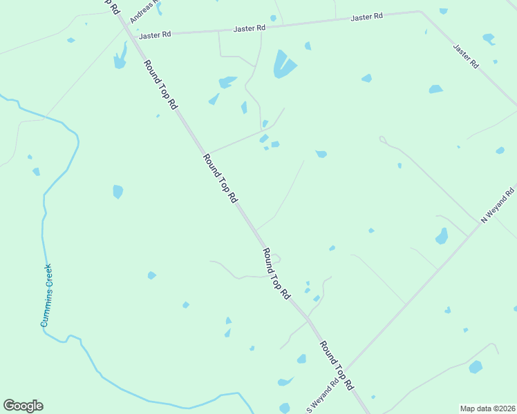 map of restaurants, bars, coffee shops, grocery stores, and more near 2165 Round Top Road in Round Top