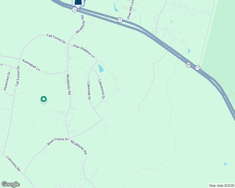 map of restaurants, bars, coffee shops, grocery stores, and more near 222 Pine Shadow Lane in Bastrop