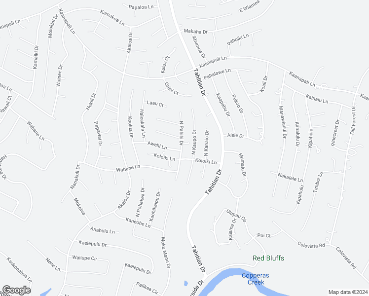 map of restaurants, bars, coffee shops, grocery stores, and more near 113 North Pahihi Drive in Bastrop