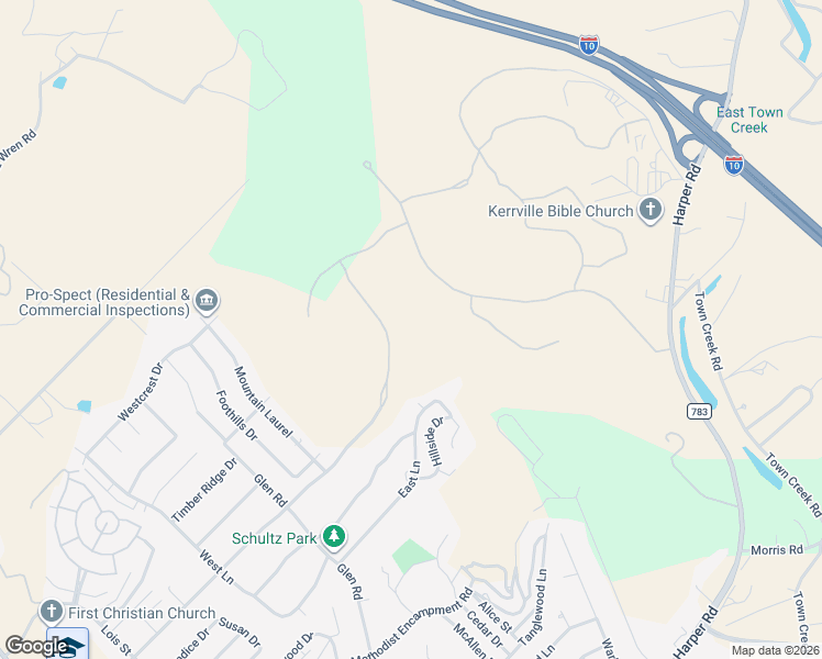 map of restaurants, bars, coffee shops, grocery stores, and more near 845 Coronado Drive North in Kerrville