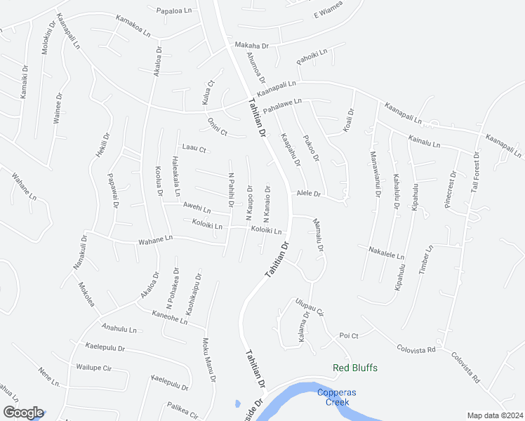 map of restaurants, bars, coffee shops, grocery stores, and more near 118 North Kanaio Drive in Bastrop