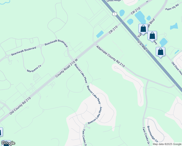 map of restaurants, bars, coffee shops, grocery stores, and more near 166 Fresnel Lane in St. Augustine