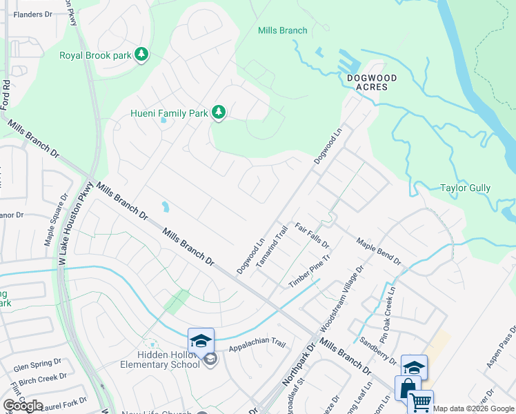 map of restaurants, bars, coffee shops, grocery stores, and more near 3550 Heather Chase trail in Houston