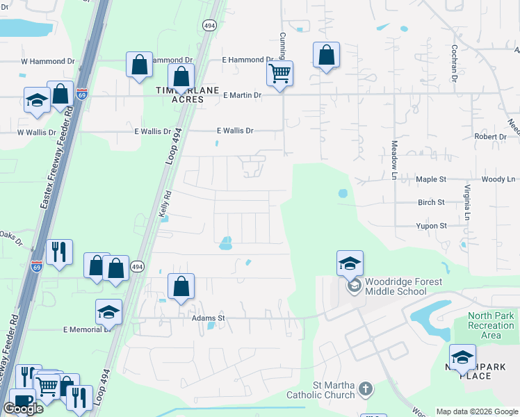 map of restaurants, bars, coffee shops, grocery stores, and more near 22383 Dominguez Drive in Porter