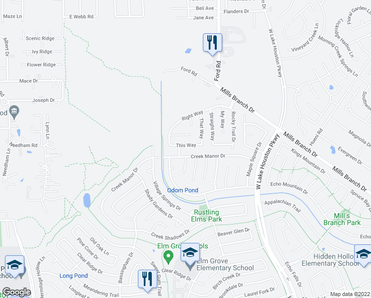 map of restaurants, bars, coffee shops, grocery stores, and more near 3210 This Way in Houston