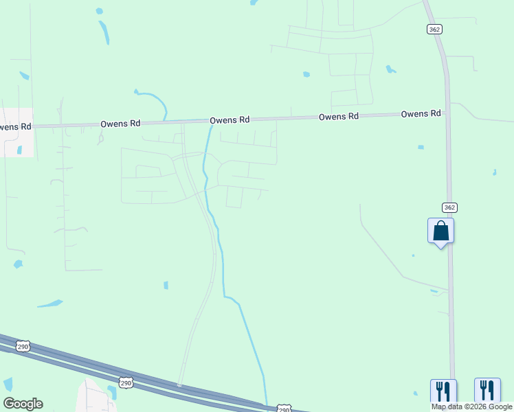 map of restaurants, bars, coffee shops, grocery stores, and more near 33794-34398 Owens Road in Hempstead
