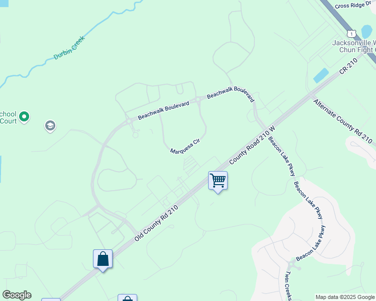 map of restaurants, bars, coffee shops, grocery stores, and more near Marquesa Circle in Saint Johns